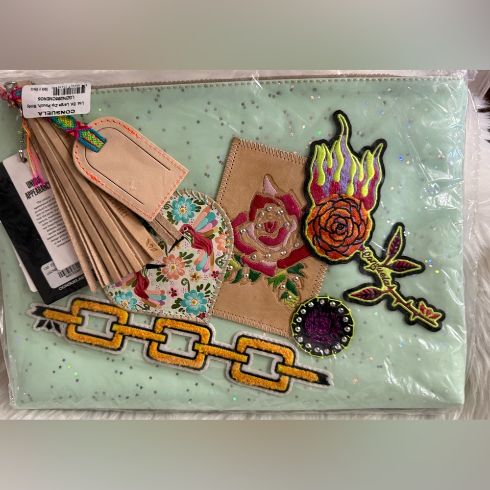 Consuela Limited Edition Sold Out Minty Large Zip Pouch